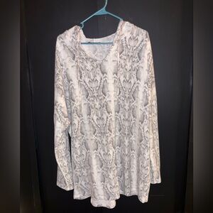 Women's Snake Print Hoodie Top